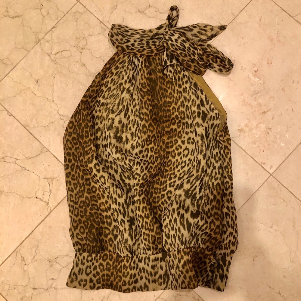 Mango MNG Halter Top Animal Print Sz 6
